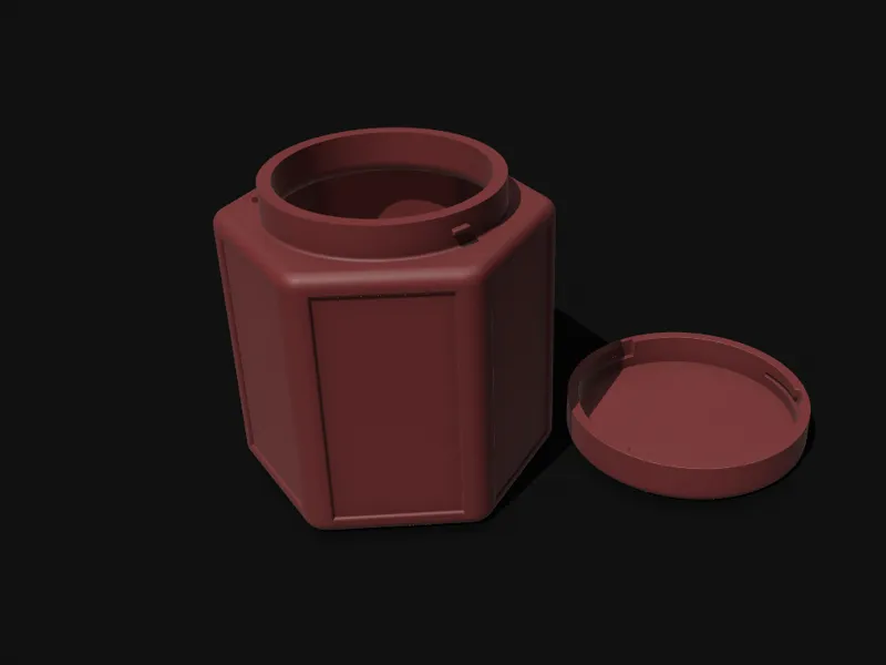 Kompakte 3D-Druck Box mit Deckel