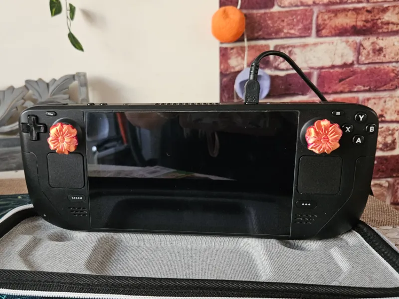 Steam deck analog thumb grip flowers 