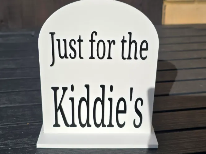 Sign for a wedding Table 4 kids bits or Any party