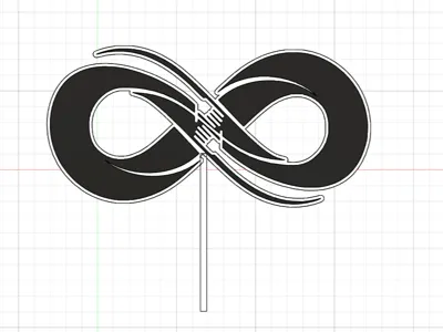 Infinity symbol friendship cake topper