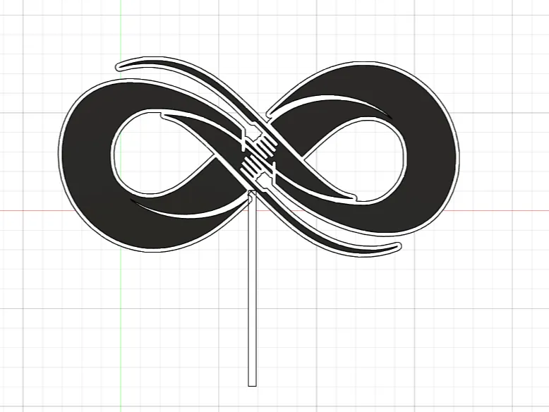 topper de bolo simbolo infinito amizade