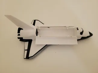 Space Shuttle with updated hatch