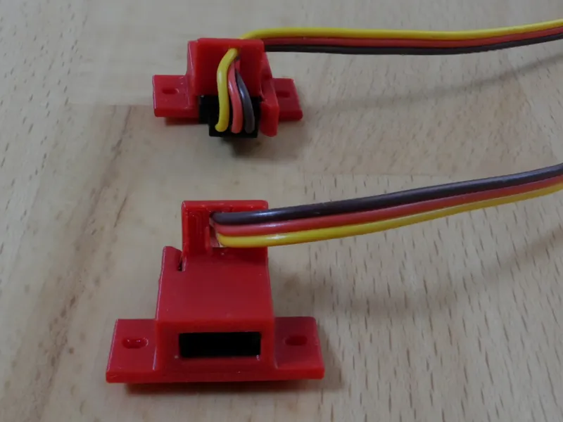 RC fuselage servo connector holder