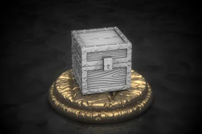 Realistic Minecraft chest. 25mm / 28mm miniature