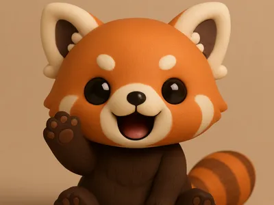 Red Panda Desk Buddy Chibi