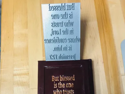 Jeremiah 17:7 Leather press