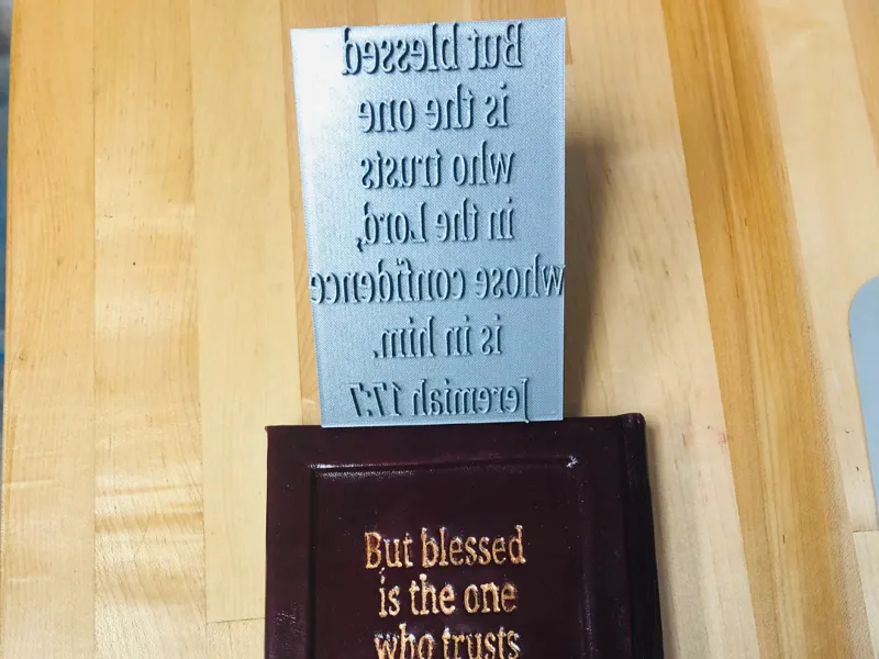 Jeremiah 17:7 Leather press