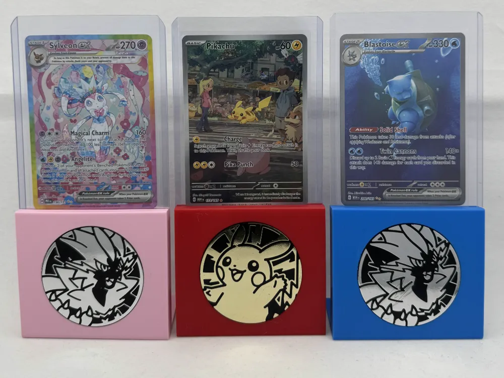 Pokemon Large Coin holder and TOP LOADER Display - Free 3D Print Model ...