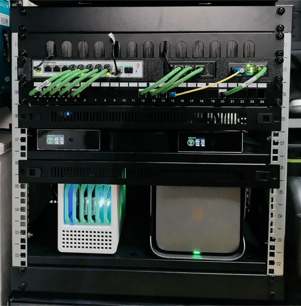 19-inch rack mount 1U switch and soft router mounting bracket by 远去的飞鱼 ...