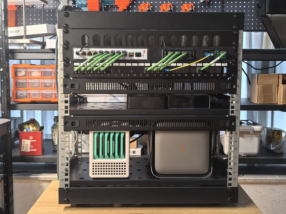 19-inch rack mount 1U switch and soft router mounting bracket by 远去的飞鱼 ...