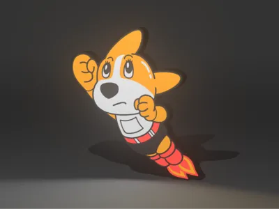 Corgi Astro Boy Lamp Box