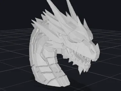 detailed dragon head
