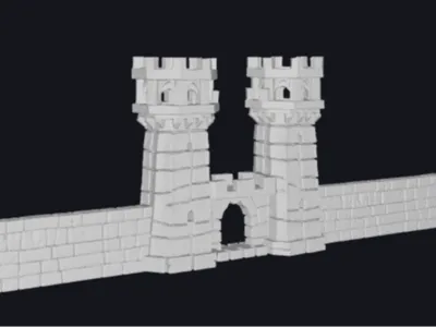 entrance of a medieval castle or city
