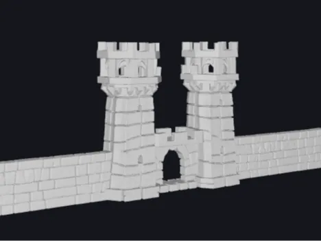 entrance of a medieval castle or city