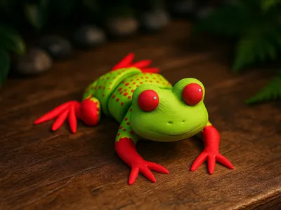Rainforest Frog Fidget Toy – Articulated Model