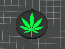 Breloczek cannabis leaf