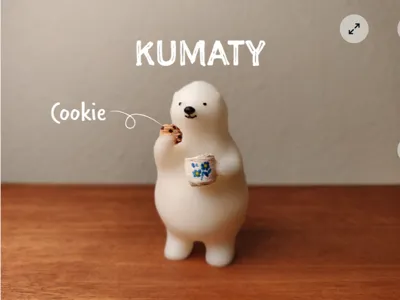 KUMATY : Polar Bear Eating a Cookie