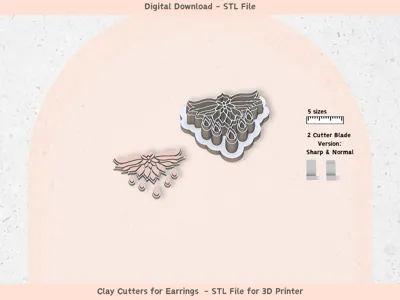 Polymer Clay Cutter STL Set – 5 Sizes