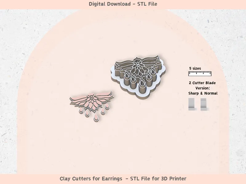 Polymer Clay Cutter STL Set – 5 Sizes