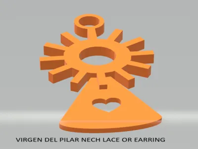 Virgen del Pilar Earring or Necklace