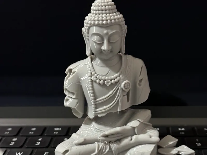 鱼缸造景残破佛教模型