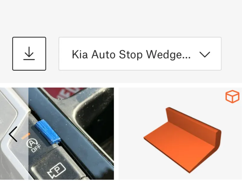 Kia Auto stop wedge