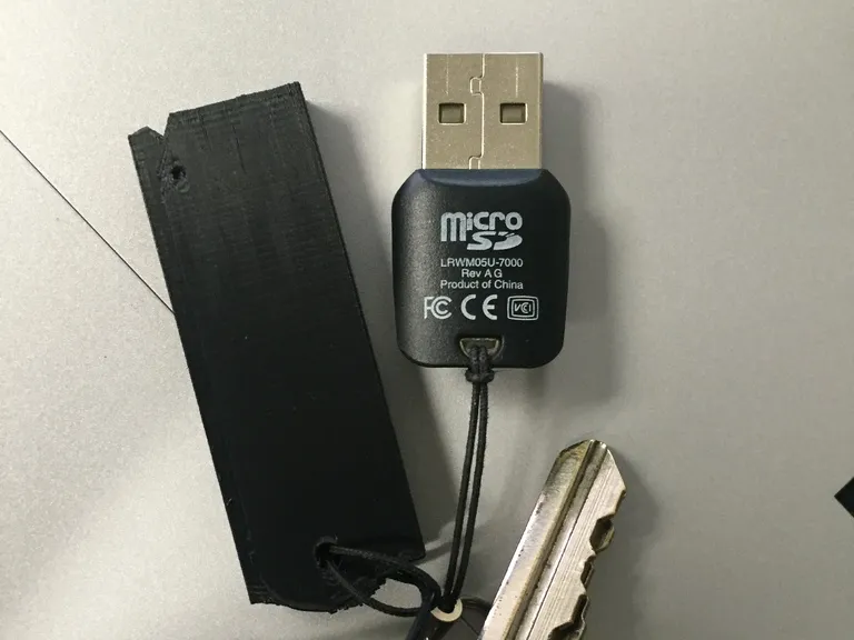 SD Card Keychain Print In Place Remix