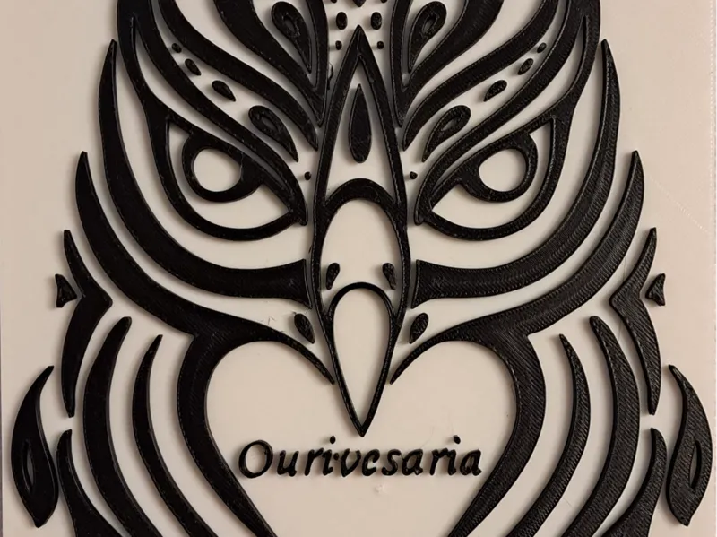 Information board with an owl