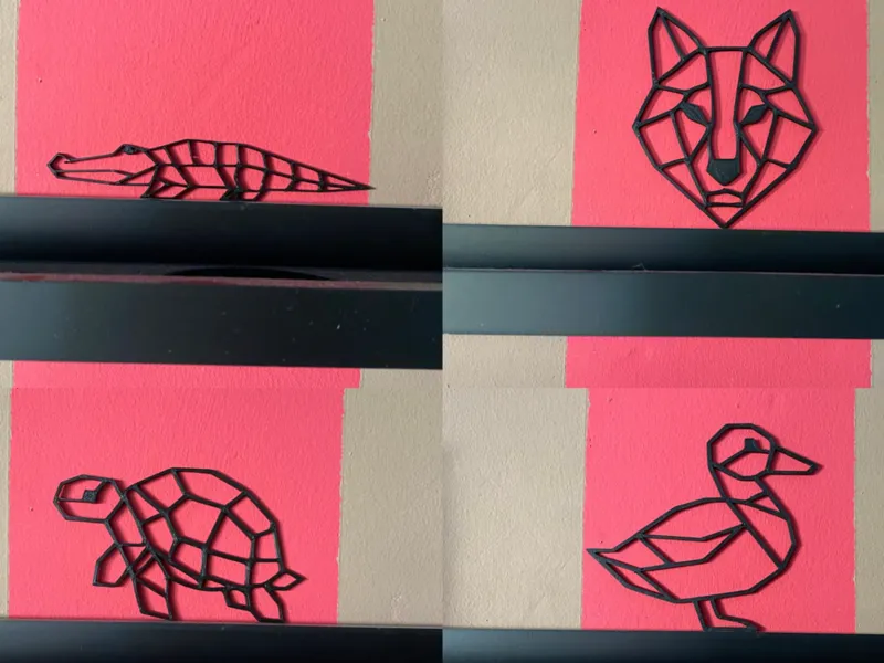 Low-Poly Animal  – Wolf, Crocodile, Turtle & Duck