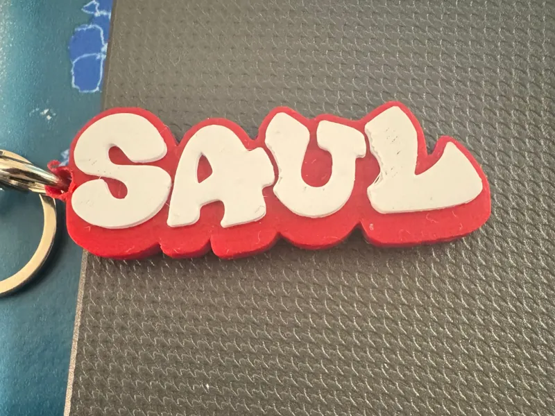 llavero con nombre saul en letras de grafiti