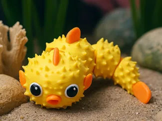 Articulated Puffer Fish - Cute Fidget Toy