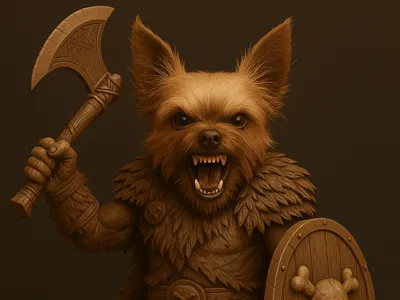 Viking dog figure