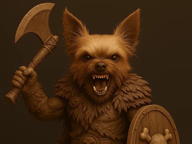Viking dog figure