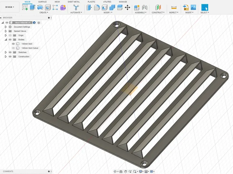 140mm fan vent