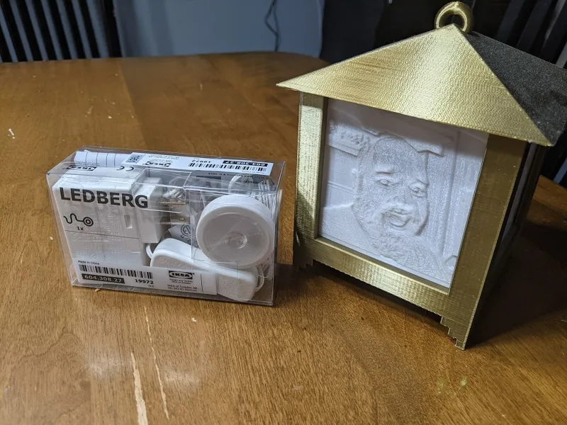 Lithograph 4-sided Lantern