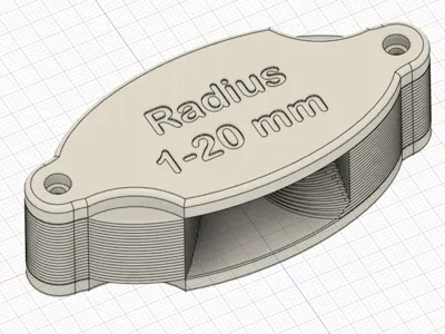 Radius gauge 1-20 mm M3 Improved