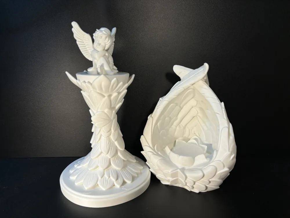 Angel Wings Feather Base, Labubu Base, Pop Mart Figure Stand by Black ...