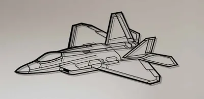 F-22 Raptor Wall Art Silhouette