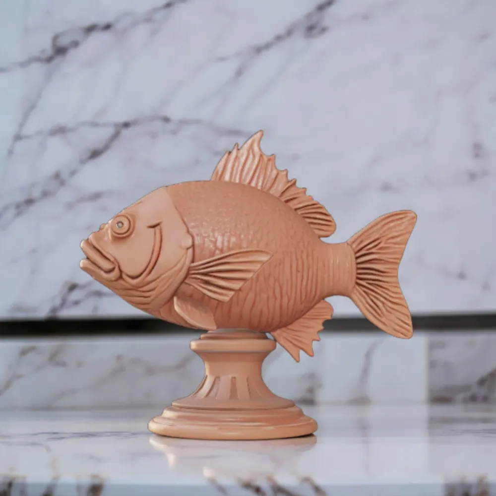 Carved Style Fish Trophy - Free 3D Print Model - MakerWorld