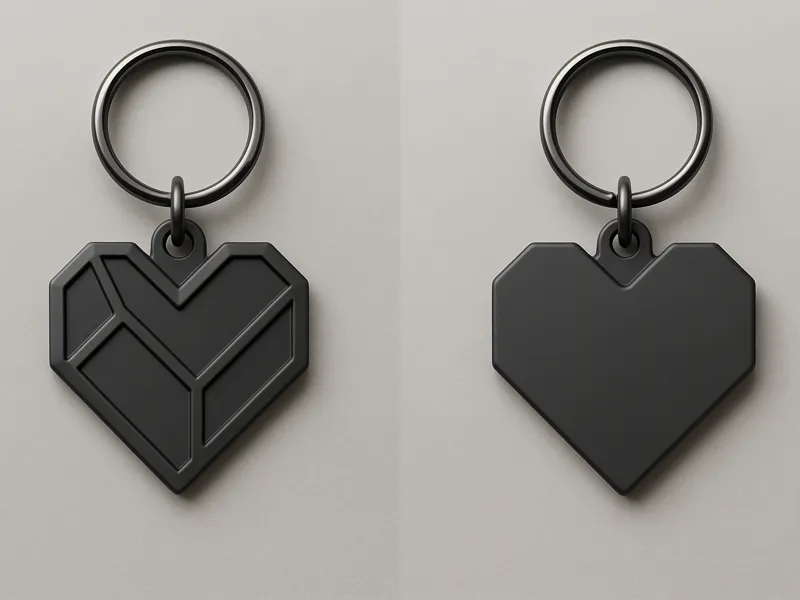 Portachiavi Cuore Geometrico Minimal