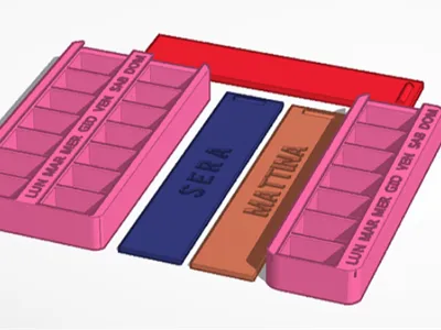 Pill organizer in Italian
