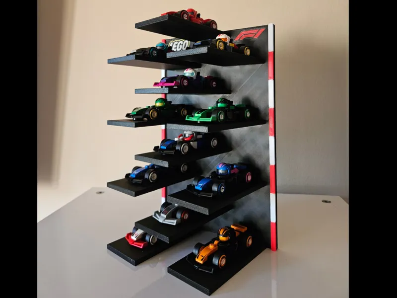 Brick "L E G O" F1 Mini Figures stand (wall mount)