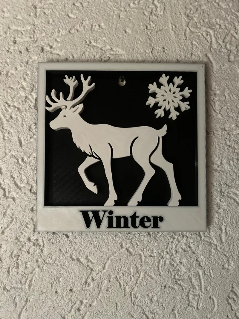 Winter Wall Art with Hanger