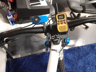Uniden Kids radio (UHF-45) handlebar mount.