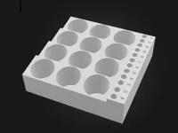 Support pour pots de peinture et pinceaux (12 emplacements) — photo 1