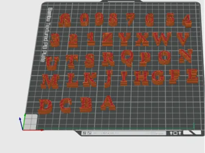 All letters and numbers