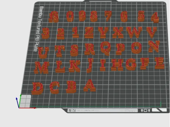 Alle buchstaben und zahlen