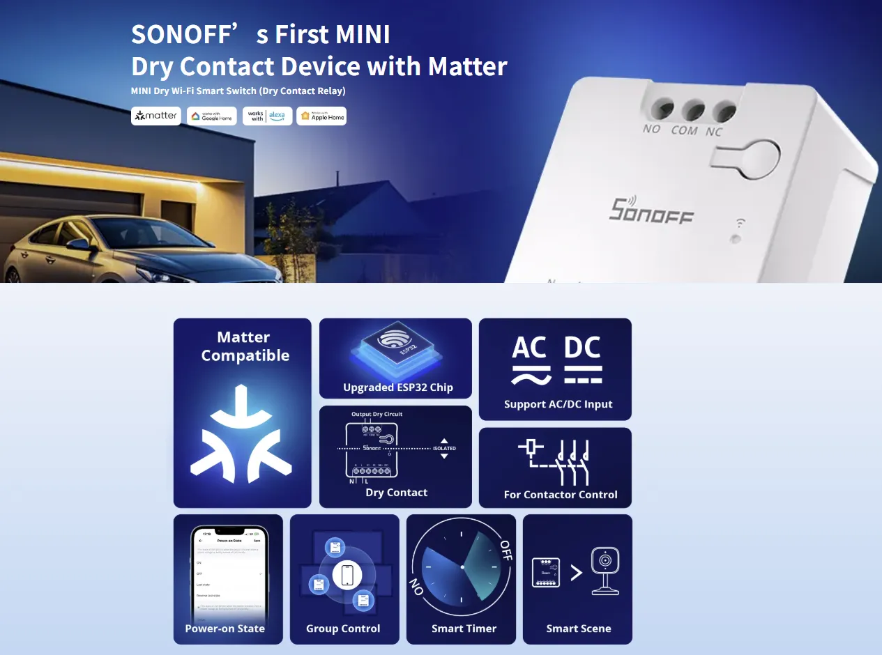 Sonoff MNI-D Matter shamrt switch