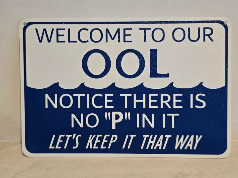 Pool sign