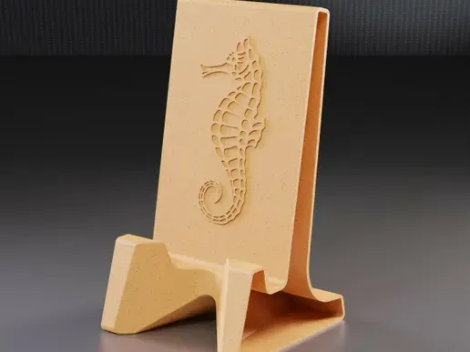Support téléphone motif hippocampe